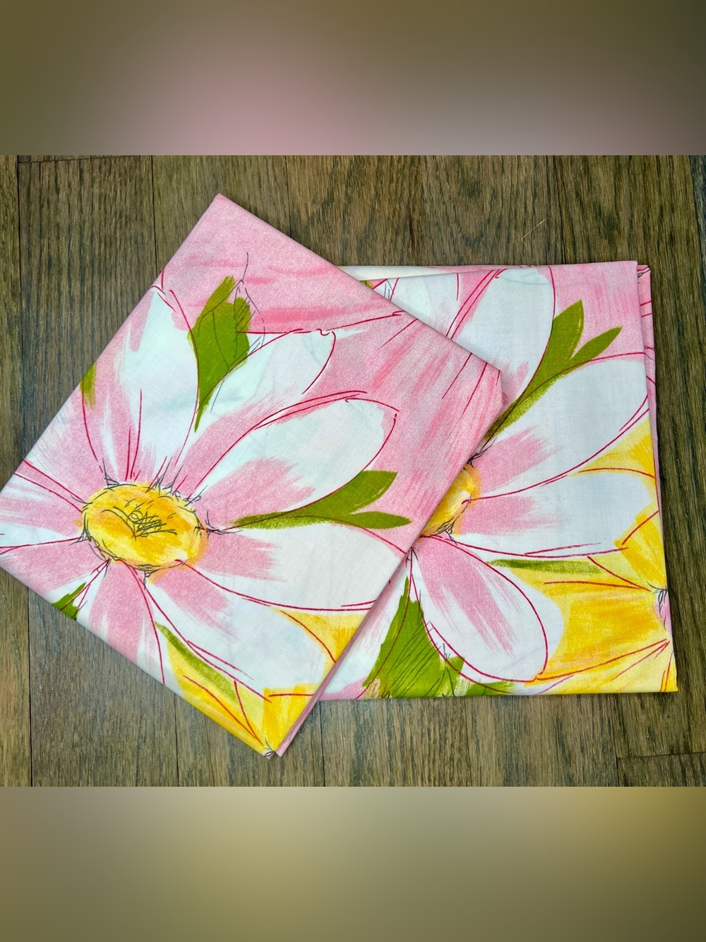 Cannon Royal Family Pink Heavenly Daisy Set 2 Pillowcases Extra Large King USA